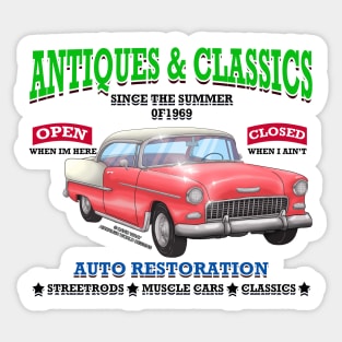 Antique Classic Car Garage Hot Rod Racing Novelty Gift Sticker